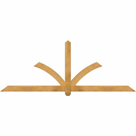 Ekena Millwork Redmond Rough Sawn Timber Gable Bracket, Western Red Cedar, 96"W x 36"H x 4"D x 4"F, 9/12 Pitch GBW096X36X0404RED00RWR